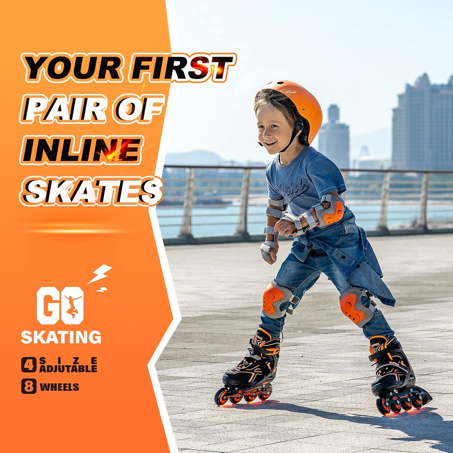 2PM SPORTS Torinx Green Inline Skates - Adjustable Beginner Roller Skates for Kids & Youth
