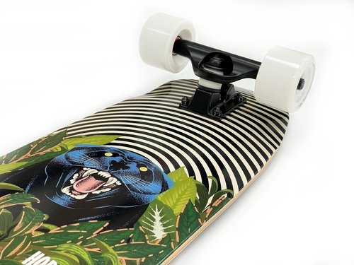 HORIZON BLUE Dinghy Classic Cruiser Skateboard Complete - 28.5" Lightweight Commuter/Soft 63mm Wheels & Maple Deck(Blue Panther)