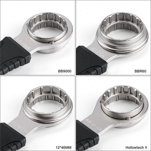 cyclists Bottom Bracket Removal Tool - 4 in 1 Bicycle Bottom Bracket Tool - BB Remover Compatible with Shimano Hollowtech II/ BB9000/ BBR60, 12 x 46mm (CT-B33)
