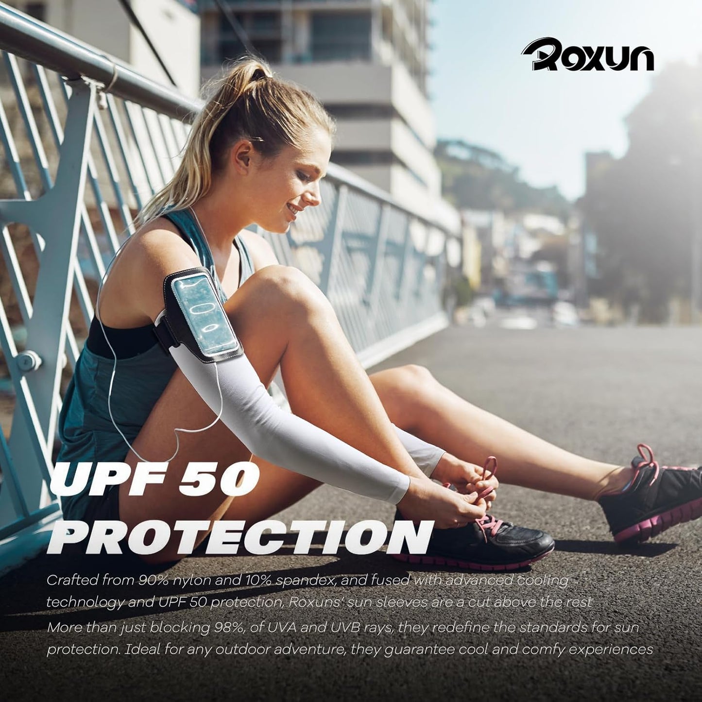 Skiennix Arm Sleeves - Cooling UV Sun Protection Compression Gear for Men & Women
