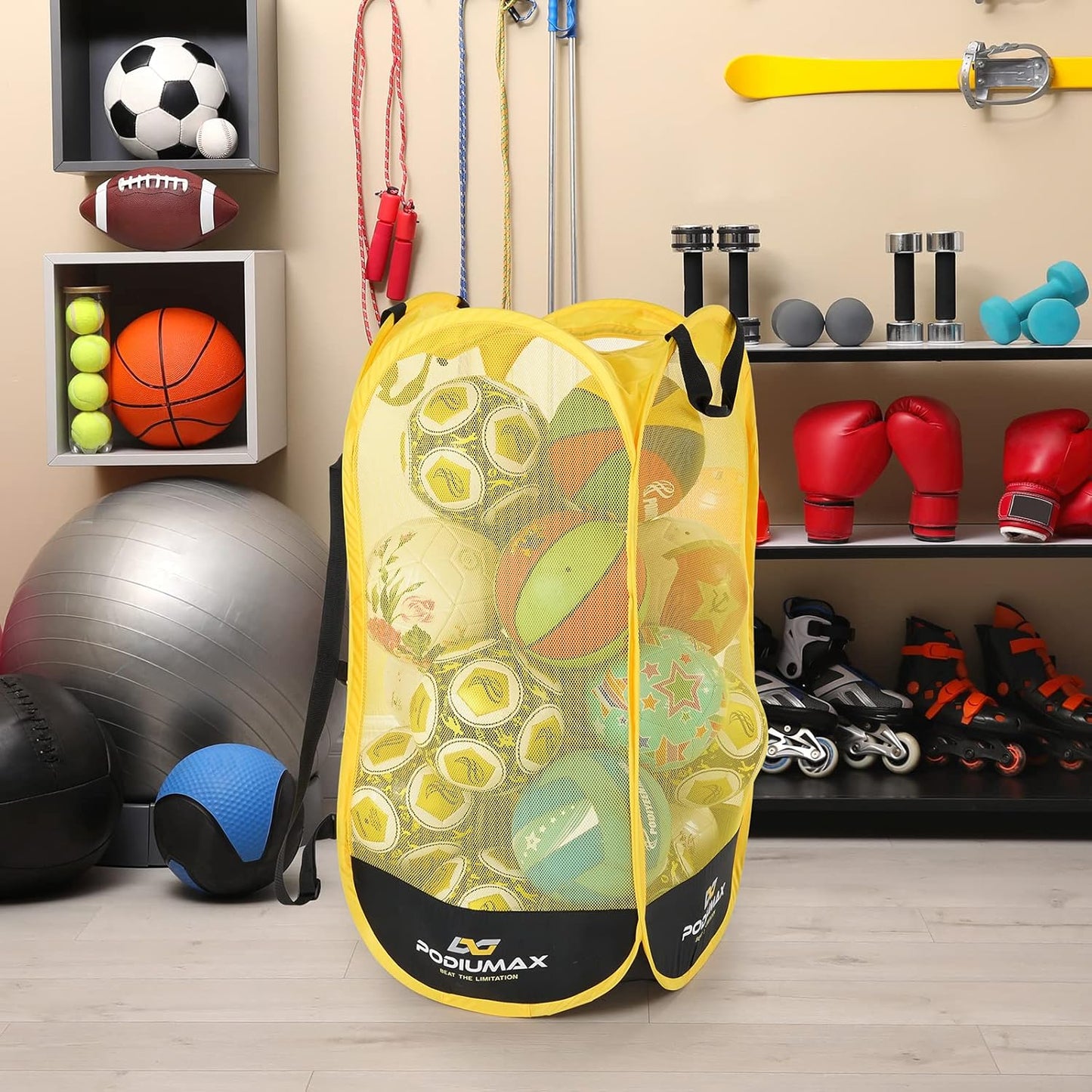 PodiuMax Soccer Ball Storage Backpack - Adjustable Shoulder Strap, Holds Up to 22 lbs | Versatile Sports Organizer