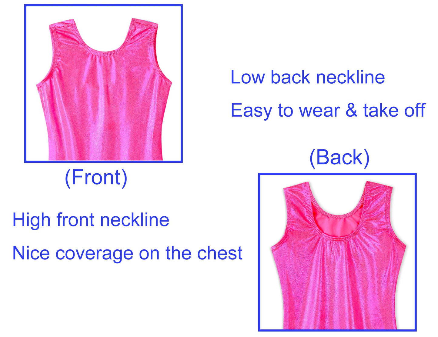 Domusgo Gymnastics Leotards for Girls 6-7 Years Old Sparkly Sleeveless Tank Outfits Rose Kids Workout Bodysuits