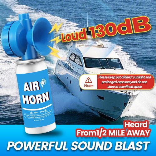 Boat Air Horn by [Brand Name] - 130DB Loud Mini Safety Horn for Self Defense | 2 Pack