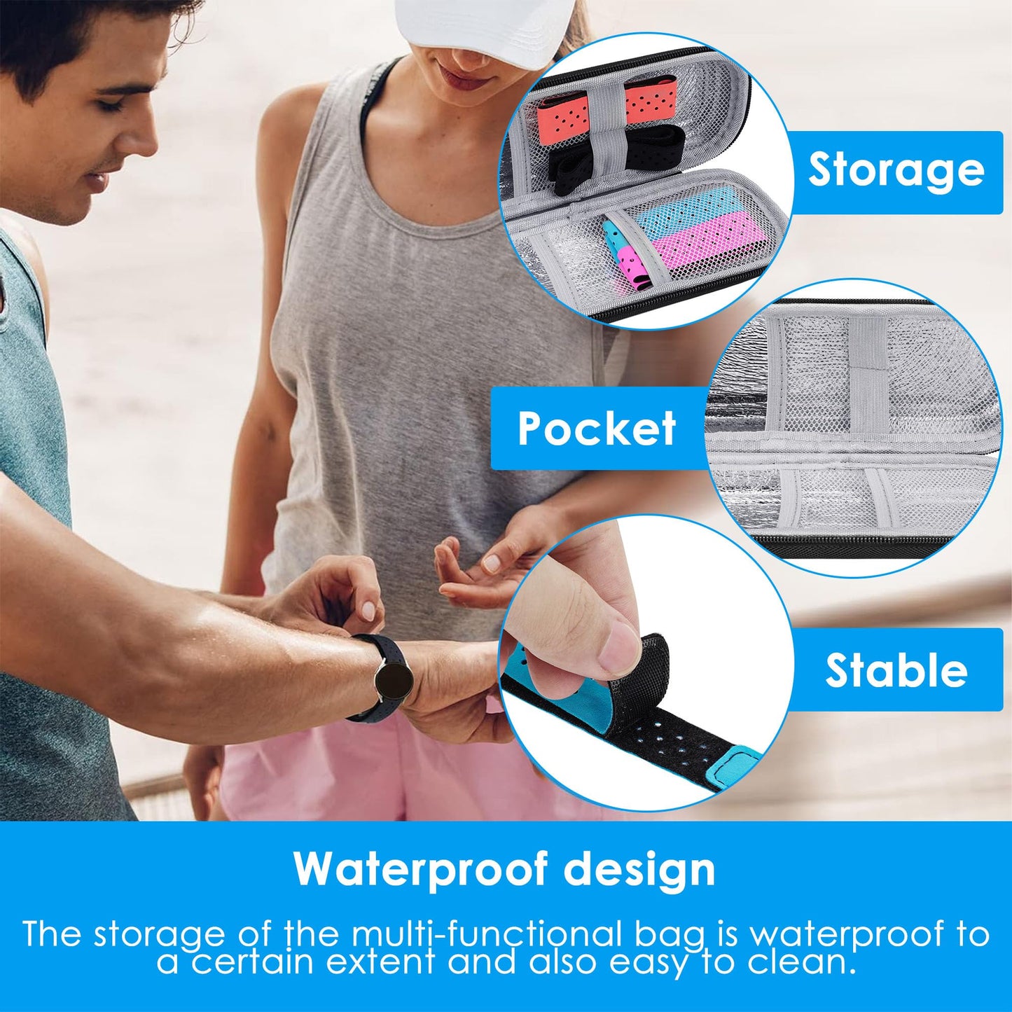 TOCCOOL 4-Pack Heart Rate Monitor Replacement Strap, Adjustable Armband Compatible with Scosche Rhythm+ 2.0, CooSpo HW706 HW9 HW8 HW807, Breathable Elastic Sport Band