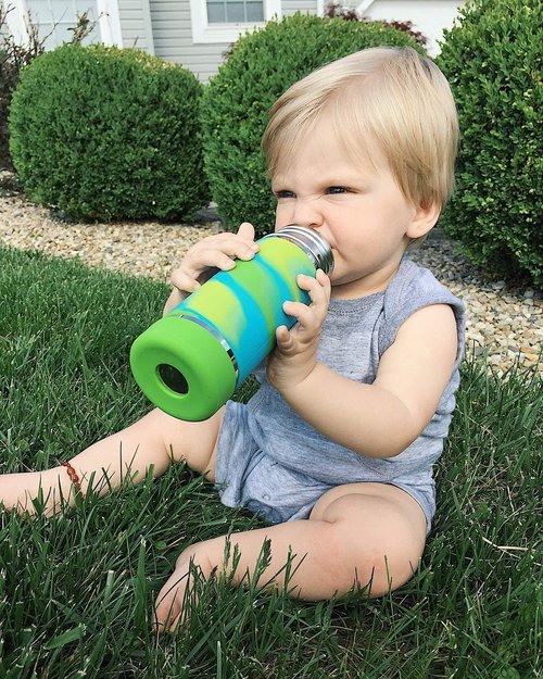 Pura Kiki Silicone Bottle Bumper - Plastic-Free, Medical-Grade, Dishwasher Safe, Protective, Leakproof Cover & Anti-Slip Bottom Cover - Compatible w/Pura Stainless Bottles 5oz 9oz & 11oz (Slate)
