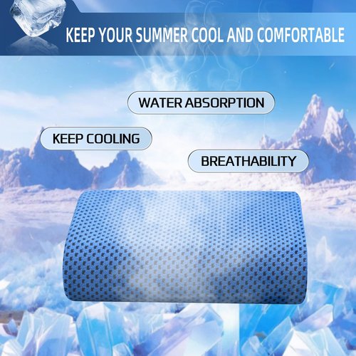 6 Pack Golf Towels,(40"x12") Gym Cooling Towels for Neck and Face,Chill Pal Summer Cloth for Extreme Heat for Hot Weather, Workout Golf Towel for Men Women (6 Dark Blue)
