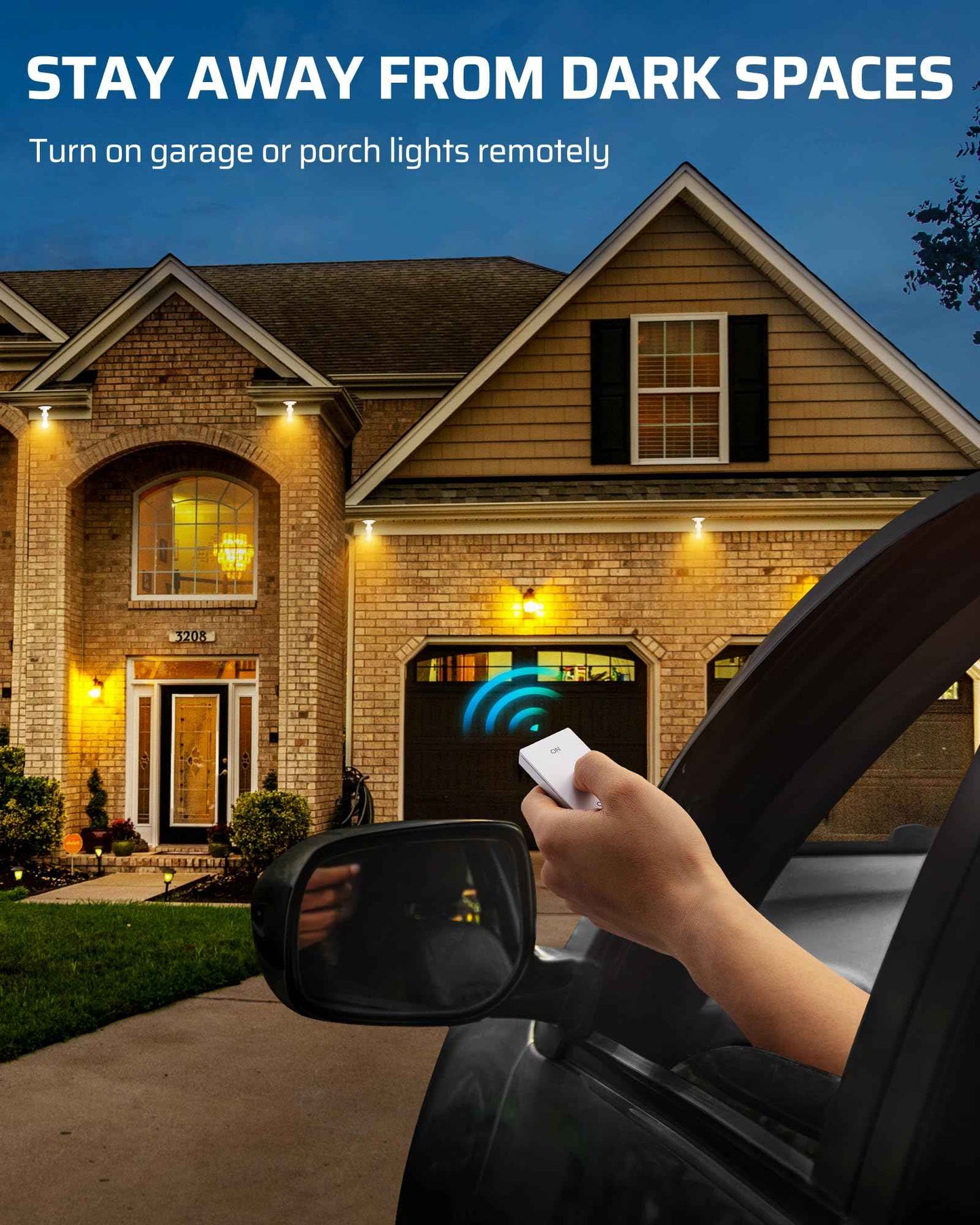 DEWENWILS Remote Control Light Socket, Wireless Light Switch for Pull Chain Light Lamp Fixtures, 100FT Range, No Wiring Needed, ETL Listed(2 Wall Mounted Switch+1 Socket, Shorter Version)