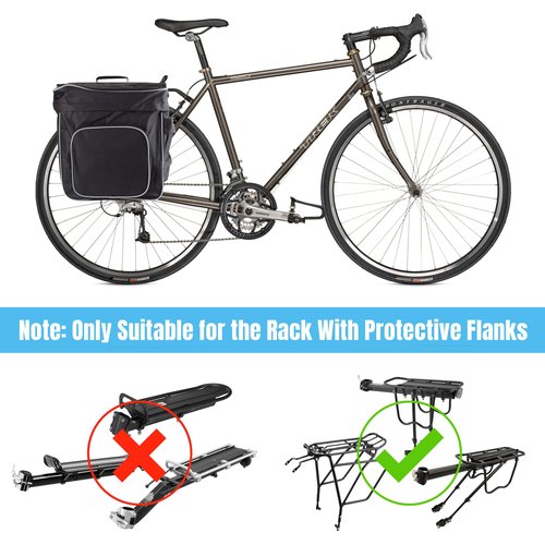 CARTMAN 30L Bike Panniers Bag, Water Resistant Bicycle Trunk Bag with Carrying Handle, Reflective Trim and Large Pockets, Bike Rear Seat Saddle Bag for Grocery Shopping Commuter Long Cycling Trip