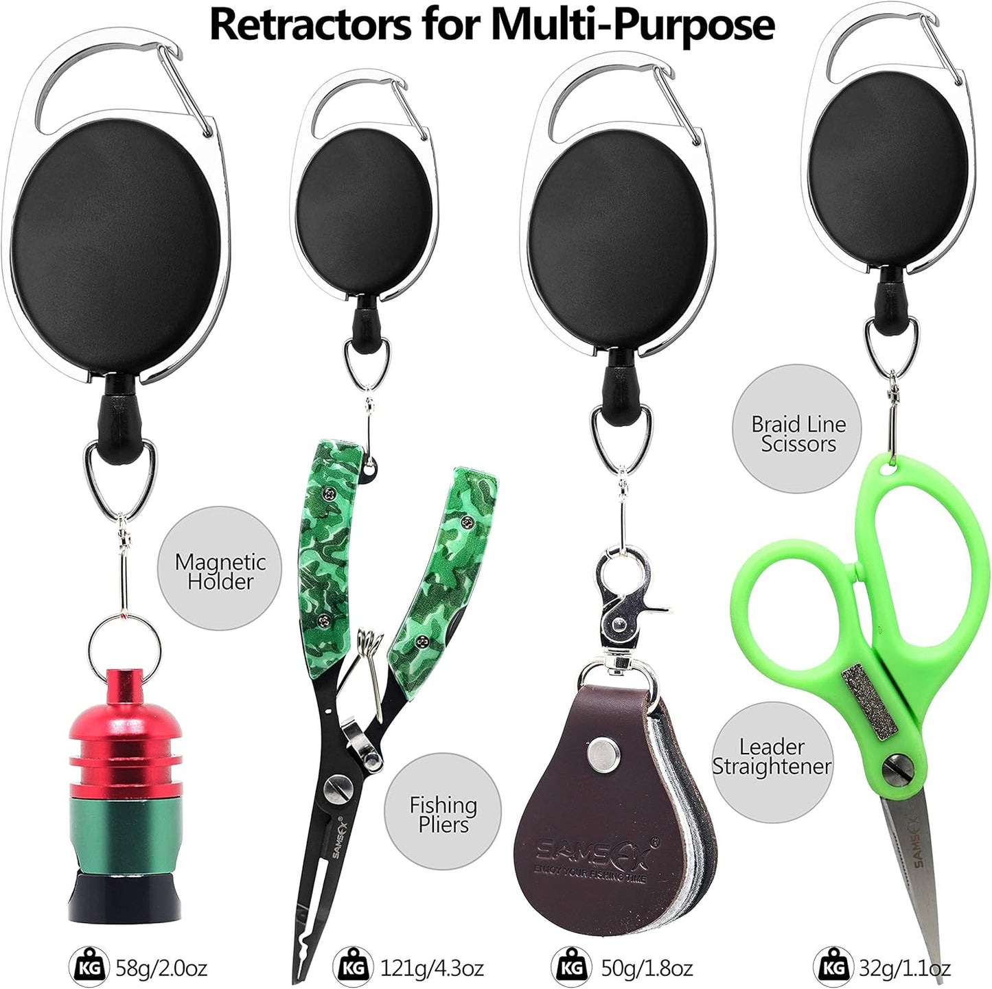 SAMSFX Fishing Knot Tying Tool - Multifunctional Fly Fishing Nippers for Quick Knot Tying | Durable Fishing Clippers