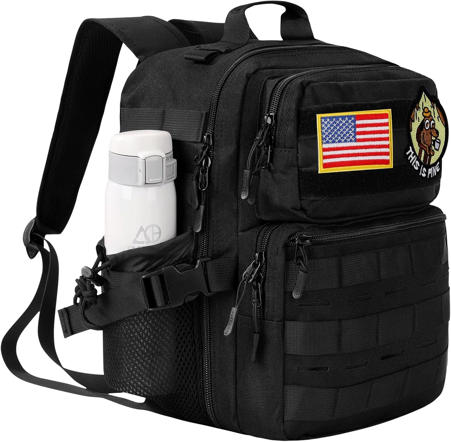 Skiennix 9L Mini Tactical Backpack - Versatile Military Gym Bag for Men & Women | Black Molle Daypack