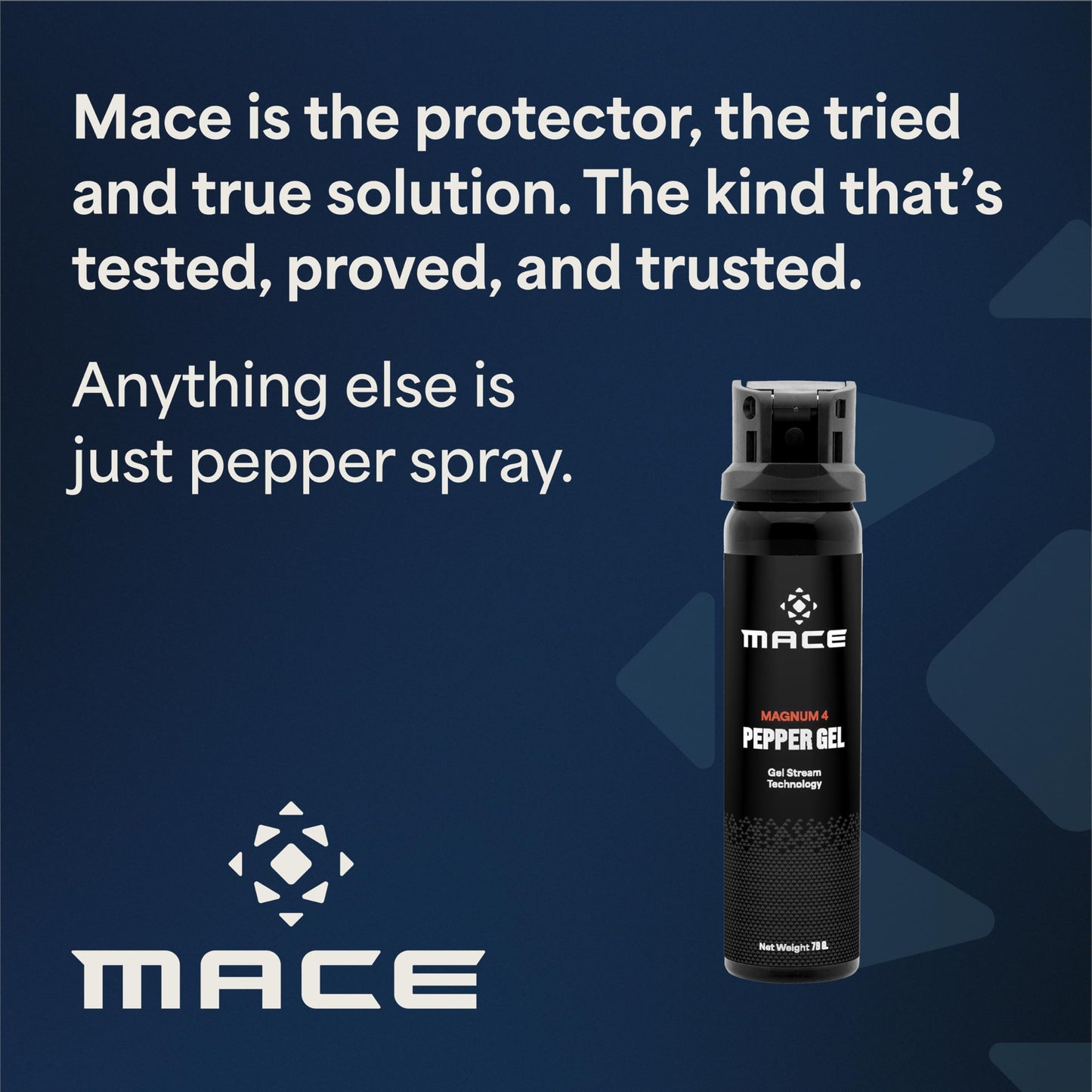 Mace Pepper Gel - Magnum 4, 2.79 oz, 20 Feet Range, No Wind Blowback, Max Police Strength, Long Lasting UV Dye, Flip Top Safety Cap, Self Defense Pepper Spray Gel for Women & Men - Black