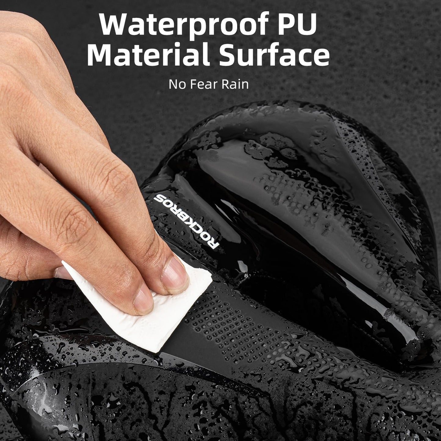 ROCKBROS Comfort Bike Seat - Universally Comfy Gel Bicycle Seat Fits Stationary, Mountain, and Cruiser Bike Saddles - Easy Assembly Tools Included