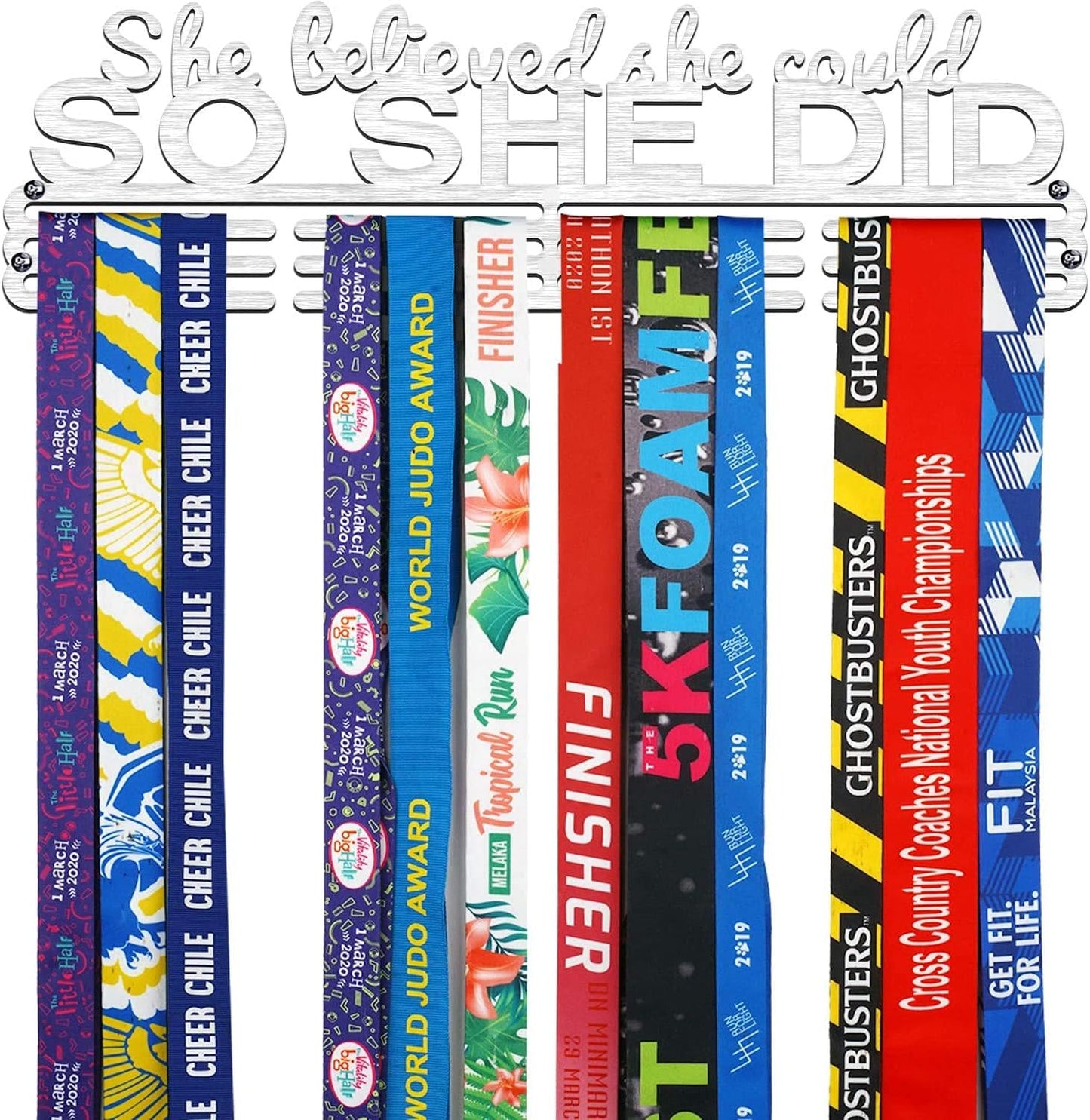 Medal Hanger Display by Medal Holder - Easy Wall Mount for Race Medals | Perfect for Runners