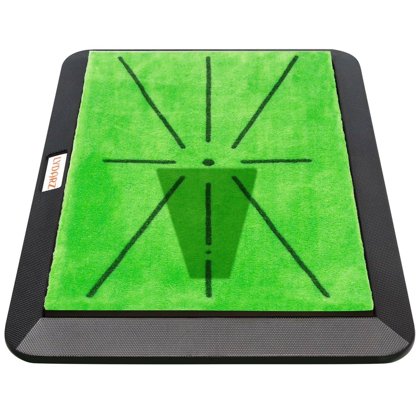 LYDARZ Portable & Foldable Golf Practice Mat – Dual-Turf Golf Hitting Mat for Indoor & Outdoor Swing and Chipping – Fairway & Rough Turf Golf Training Mat for Backyard and Home (Heavy Duty Suede Mat)