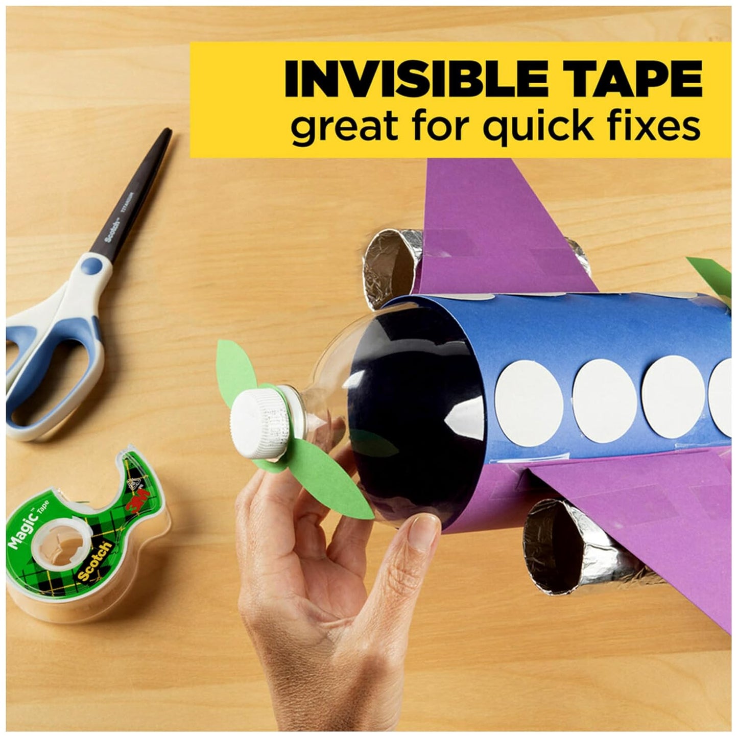 Scotch Magic Tape - Invisible Clear Repair Tape | 3 Dispensered Rolls, 3/4 x 300 Inches