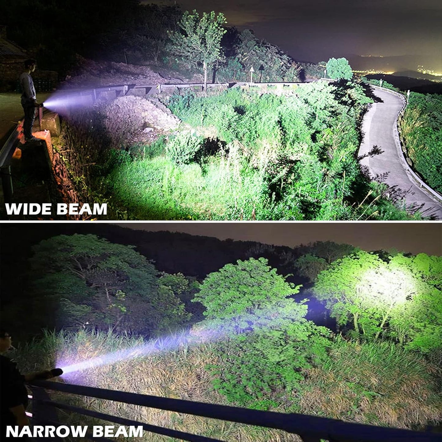 90,000 Lumens Rechargeable LED Flashlight - Super Bright, 5 Modes, Waterproof for Camping & Hiking