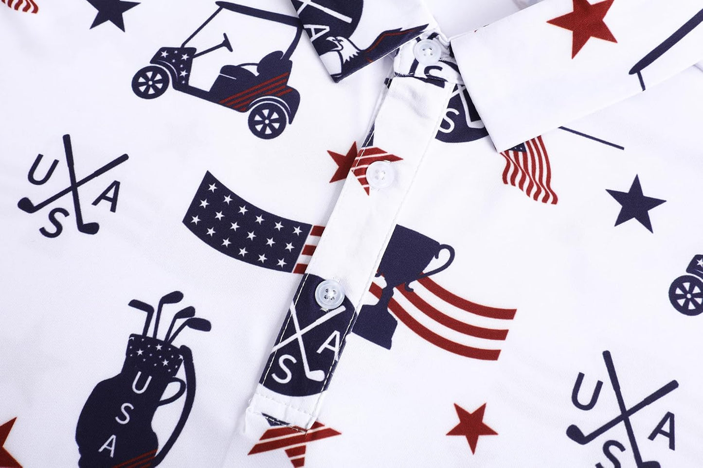 Skiennix Men's Golf Polo Shirt - Short Sleeve Performance Moisture-Wicking | Casual Print Design