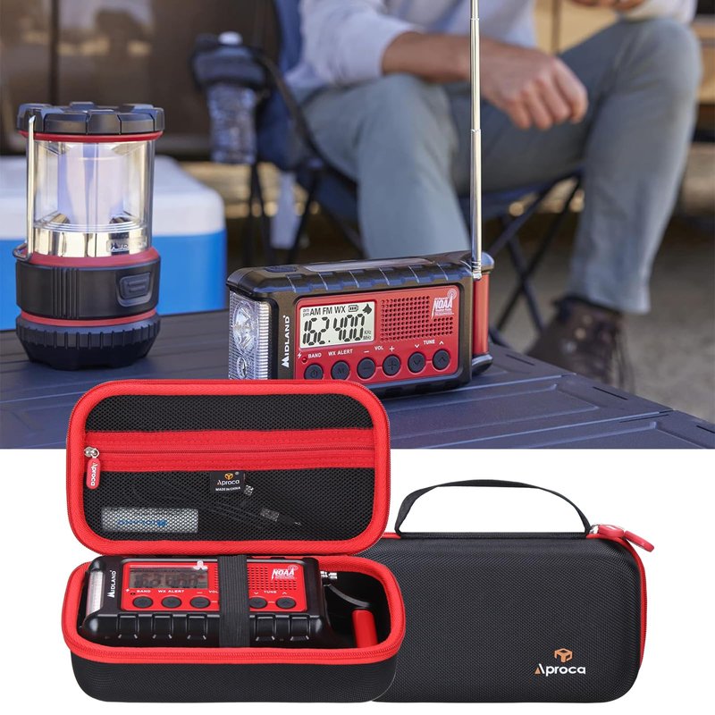 Aproca Case Compatible with Midland ER310 Emergency Crank Weather AM/FM Radio, Portable Hard Storage Bag for Accessories (Case Only)