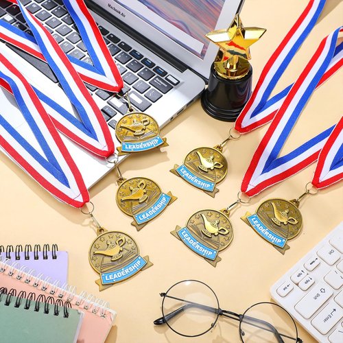 Academic Excellence Medals by [Brand Name] - 20 Pcs 2.4-Inch Gold Reading Medals with Neck Ribbons | Perfect Trophy Awards for Competitions