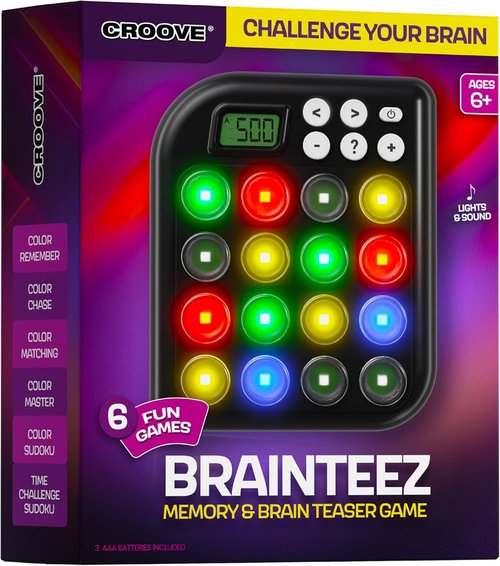 Croove Brain Teasers & Memory Game - 6 Fun Games for Kids | Perfect Easter Basket Stuffers & Gifts for Ages 6-11
