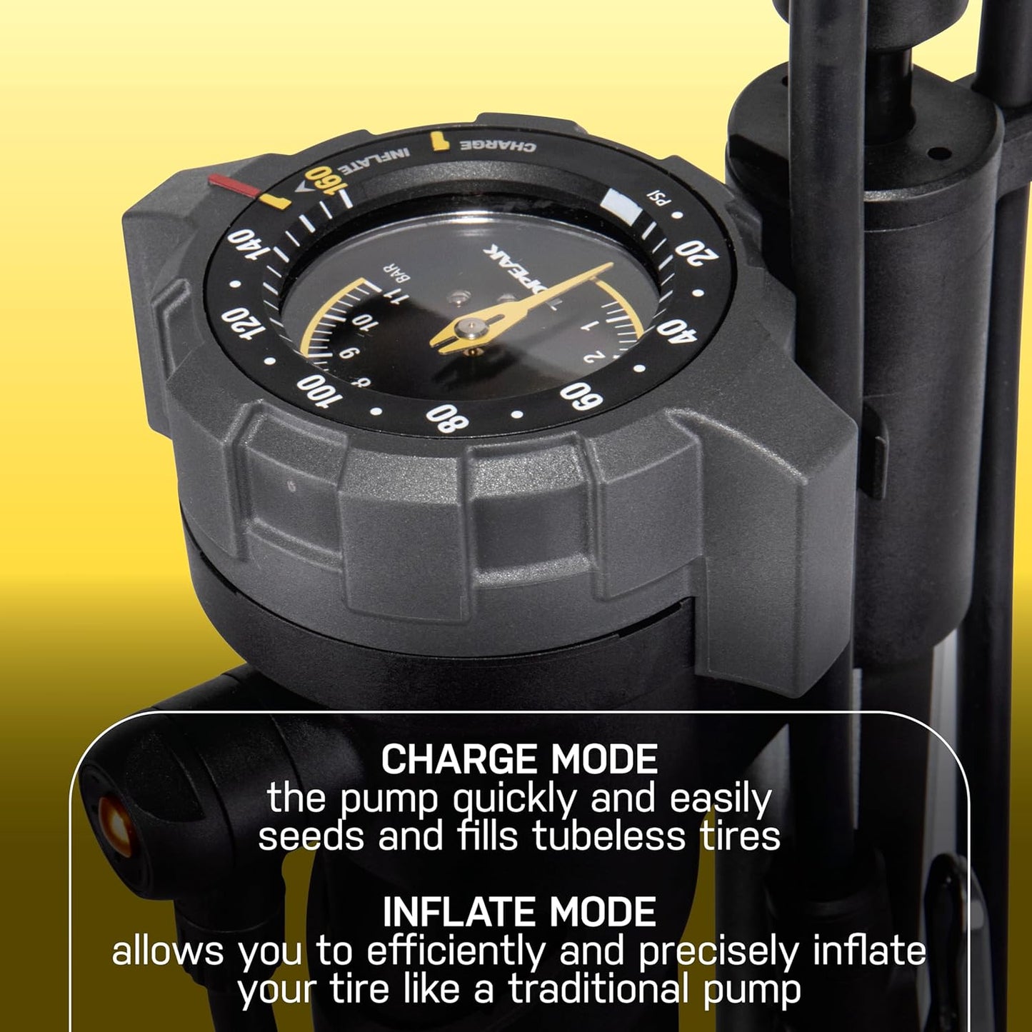 Topeak JoeBlow Booster Bike Pump - High-Pressure Performance | Durable Design for All Bikes