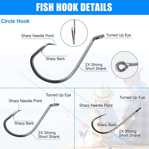 Fishing Terminal Tackle Kit - 110pcs Assortment of Snap Swivels, Octopus Hooks & Sinkers