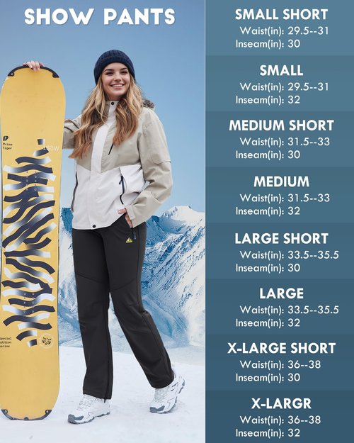 IGOLUMON Snow Ski Pants Womens Waterproof Fleece Lined Pants Winter Insulated Softshell for Hiking Snowboard Outdoor