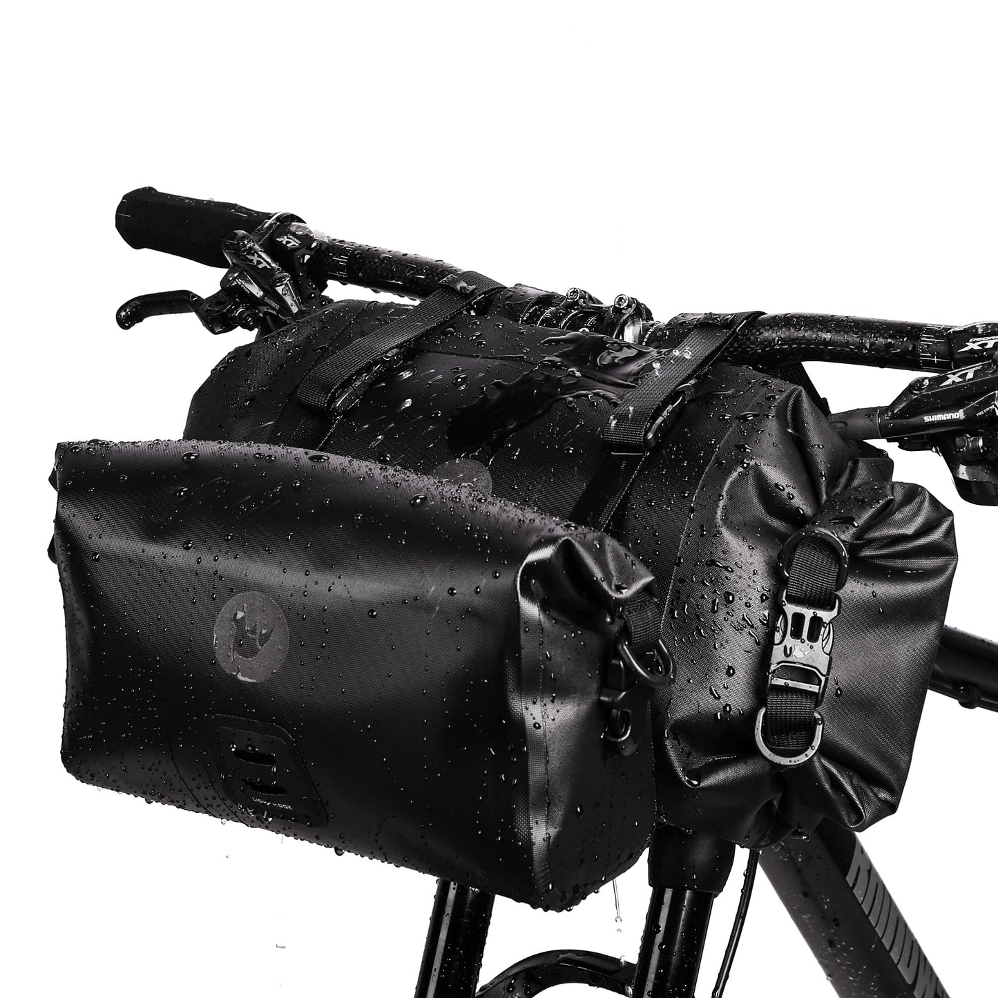 Rhinowalk 2PC Bike Handlebar Bag Set Waterproof Bicycle Front Tube Bag Large Capacity Storage Bag Shoulder Bag