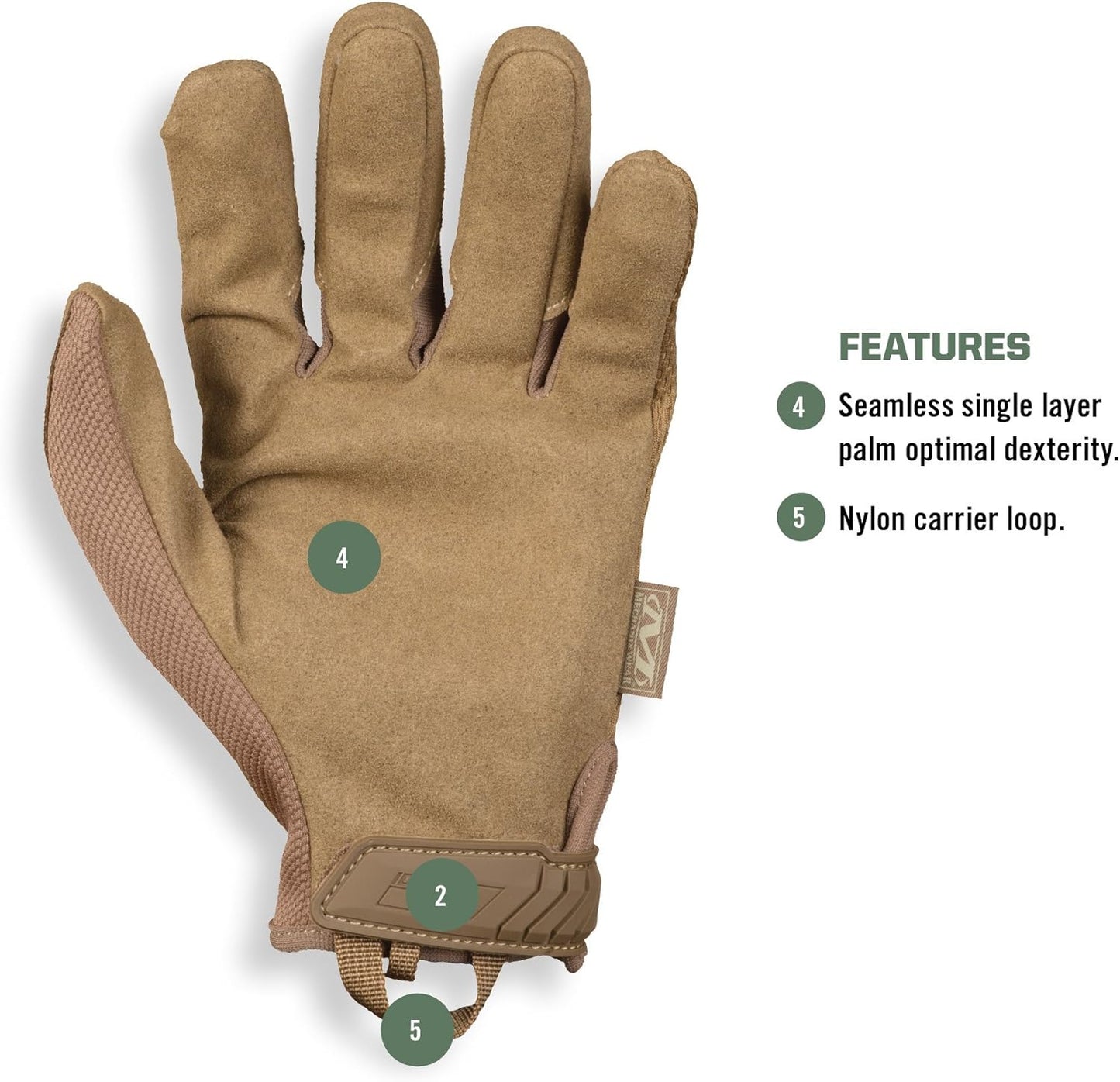 Mechanix Wear Original Coyote Tactical Work Gloves - Durable Touchscreen Safety Gloves for Men (Large, Coyote Brown)