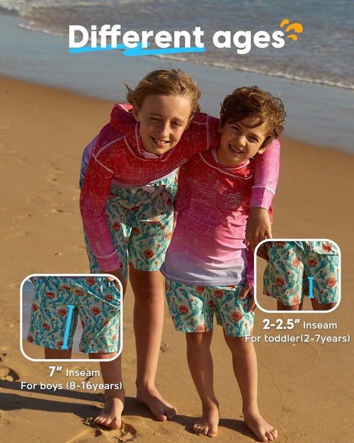 Maamgic Boys Swim Trunks - Quick-Dry Stretch Swim Shorts for Kids | Toddler Bathing Suits
