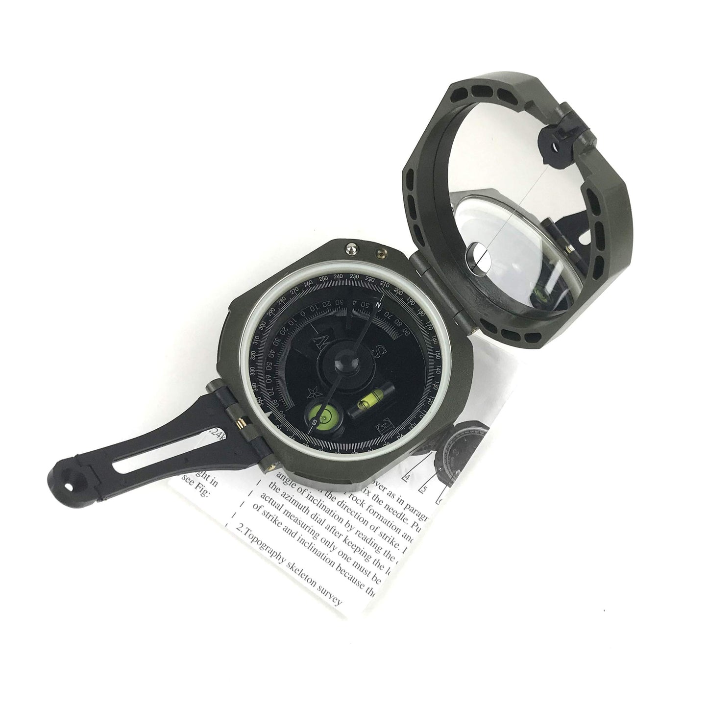 DETUCK Professional Geological Compass Lensatic Military Compass, Survival Navigation Orienteering Sighting Compasses with Mirror, for Hiking Camping Outdoors
