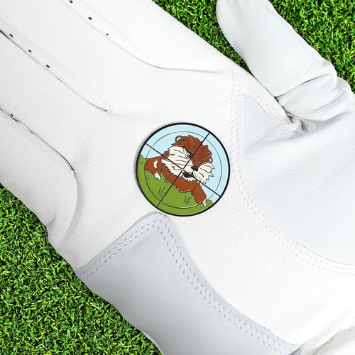 JIAOWEI Bushwood Enamel Golf Ball Marker with Magnetic Hat Clip - Funny Golf Accessories - Premium Gift for Golf Lovers - Gopher
