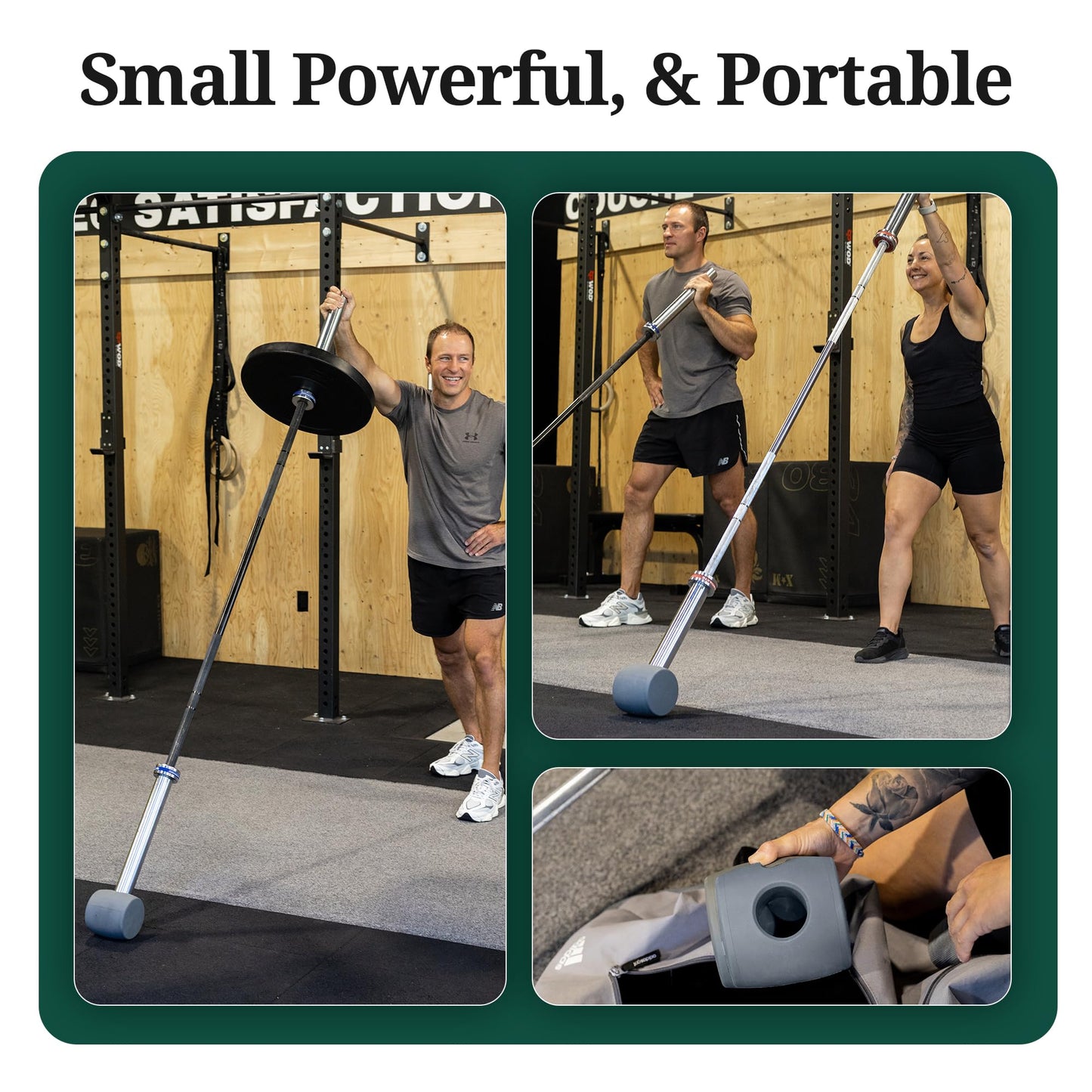 Tribus Grips X Landmine Attachment – Compact Rubber Fits Olympic Bars for Presses, Rows, Squats & Core Training – Portable for Home & Gym Workouts