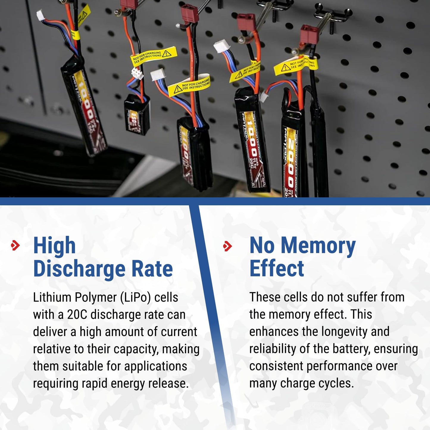 Evike Airsoft - Matrix High Performance 7.4V Stick Type Airsoft LiPo Battery (Model: 1000mAh / 20C / T-Plug & Short Wire)