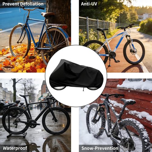 Bike Cover Waterproof - High-Density Tapered Design for Mountain & Road Bikes | 82.7"x43.3" UV Protector