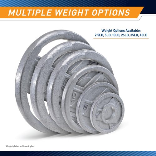 Marcy Classic 2" Cast Iron Olympic Grip Plates, 10lb