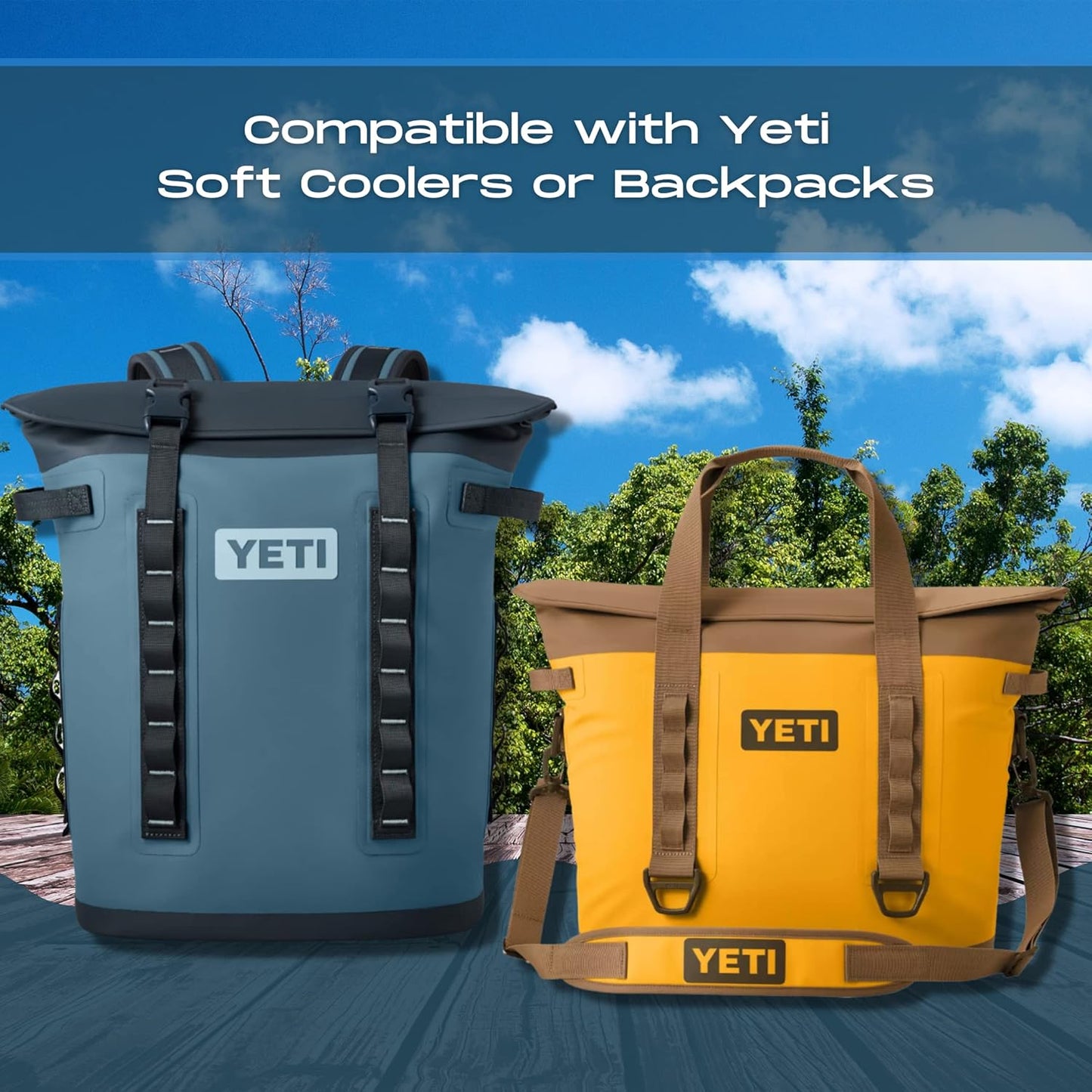 Yeti Sunglasses Holder Attachment - Securely Store Sunglasses on Soft Coolers & Backpacks - Made in USA