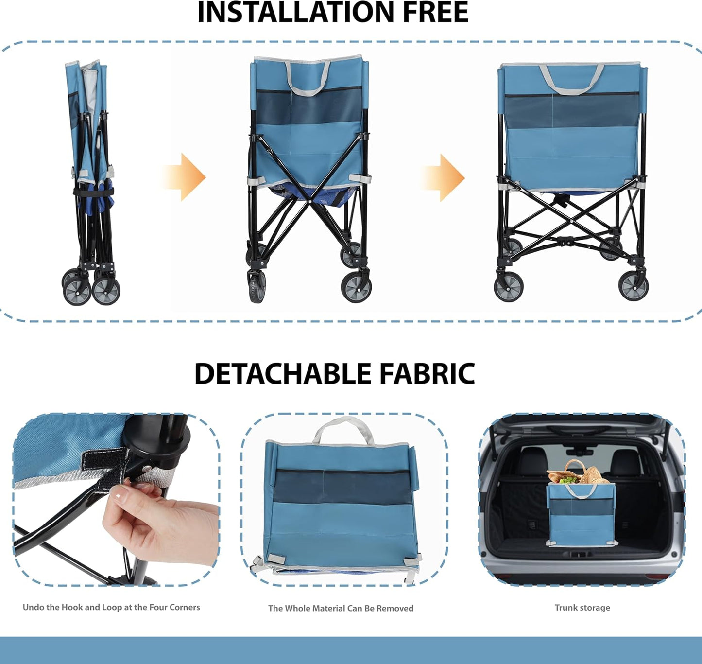 ZeHuoGe Rolling Ball Storage Cart - Collapsible Organizer with Wheels for Sports Equipment | Multi-Sport Family Gym