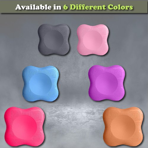 H&F Clicks 2 Pack Workout Knee Pads for Men & Women, Non-Slip Floor Cushions, Extra Thick Knee Pad for Exercise, Pilates, Meditation & Kneeling - Yoga Accessories Workout Equipment, Home Gym Equipment (Black)