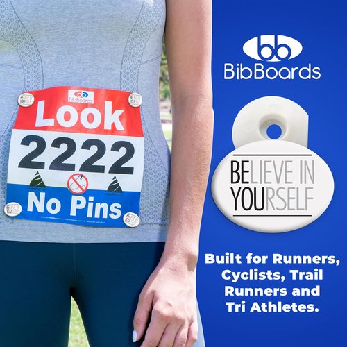 bibSNAPS Race Bib Clips - Secure Fasteners for Running, Marathon & Cycling Events | Non-Magnetic, Easy to Use (4pcs)
