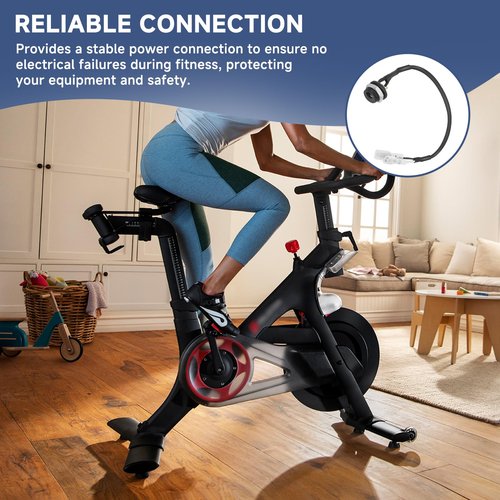Filloman Compatible with Peloton Exercise Bike Power Cord Replacement – Input Cable Charger Plug Connector Adapter (Not for Bike Plus), Replacement for Peloton Bike Power Supply Cable
