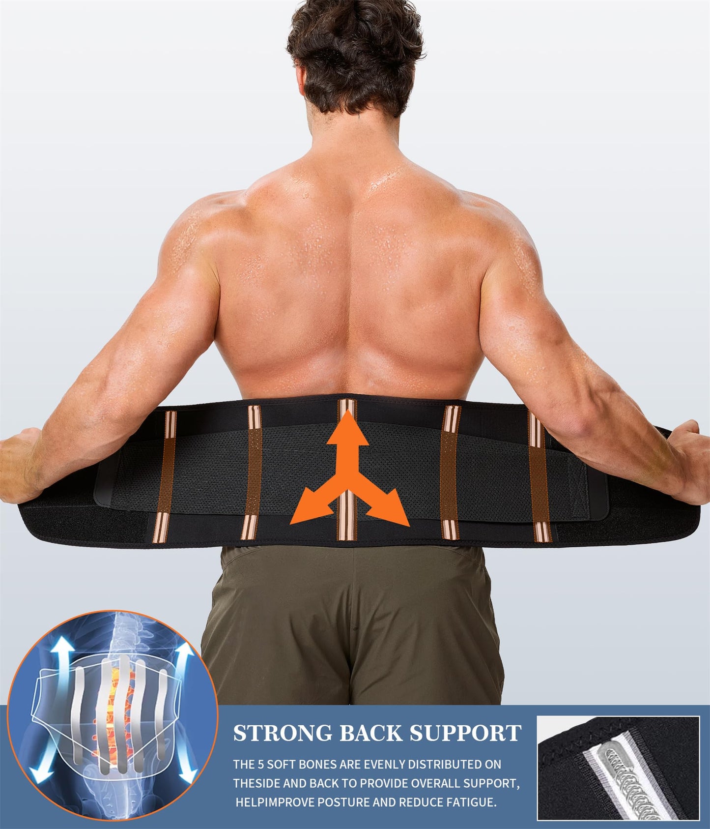 TAILONG Neoprene Waist Trimmer Ab Belt for Men Waist Trainer for Women Corset Slimming Body Shaper Workout Sauna Sweat Band (Black with Band, XL)