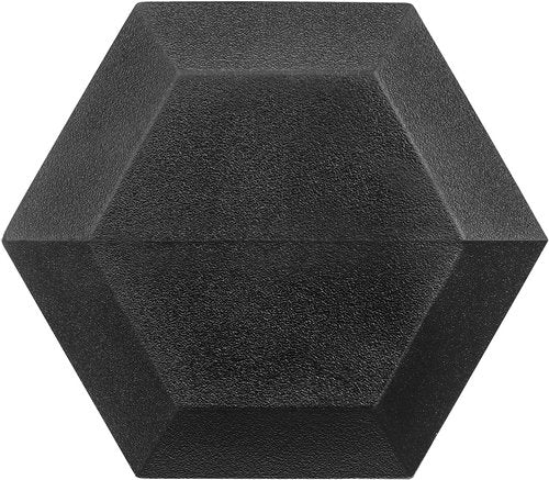 Hex | Rubber Coated Cast Iron Dumbbells - Versatile Black Free Weights for Home Workouts