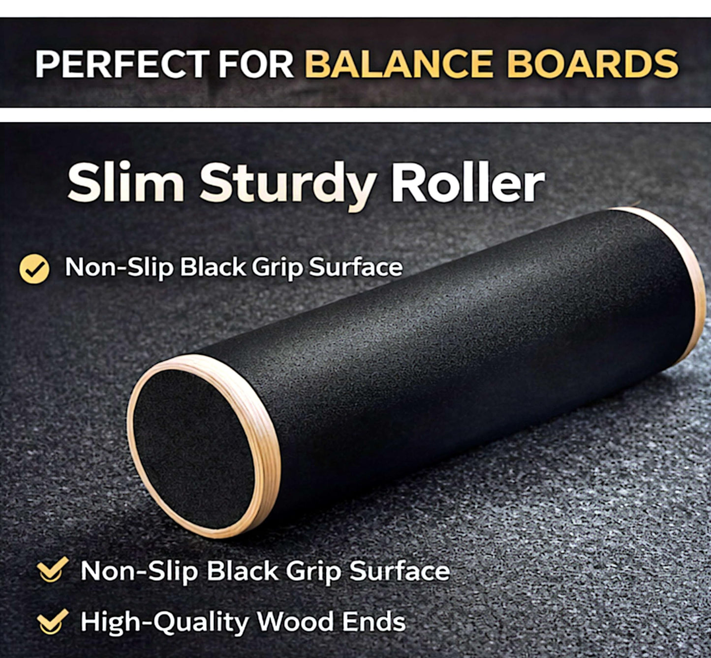 Xtreme11 Wooden Balance Board Trainer for Adults – Core Strength & Stability Trainer for Surf, Skateboard & Snowboard Training – Non-Slip Balance Board for Home Gym Fitness