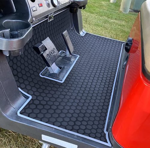 Matericuo Golf Floor Liner Mat Full Coverage Custom Fit for 2 and 2+2 Club Car Models Precedent 2004-UP/Onward & Tempo (2017-UP)/Villager & V4L (2019-UP Grey