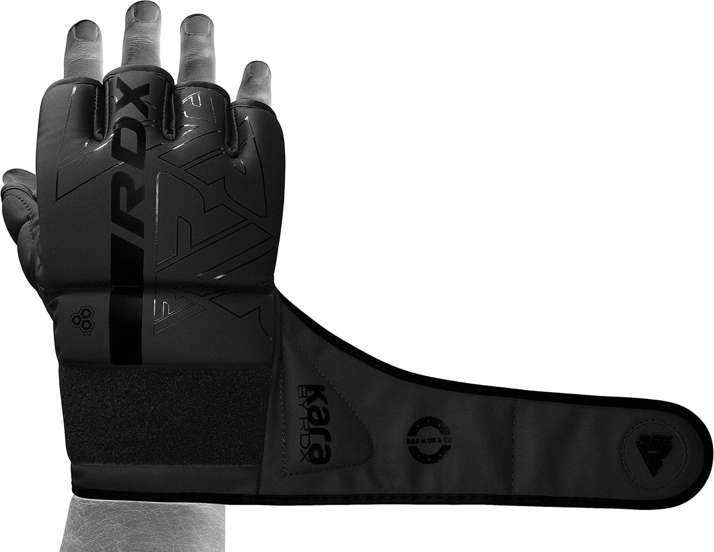 RDX MMA Gloves - Pre-Curved Mixed Martial Arts Mitts for Men & Women | Maya Hide Leather for Combat Sports Training