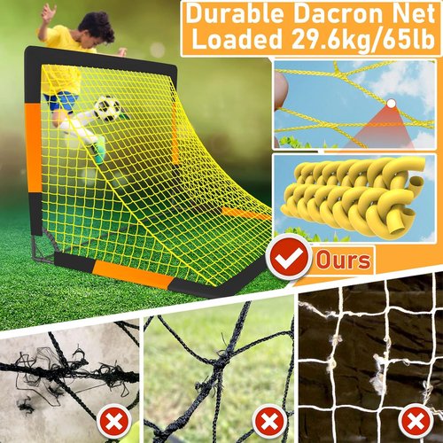 Happy Jump Soccer Goal - Adjustable Sizes 7'x5' to 3'x2.2' | Perfect for Kids' Backyard Fun