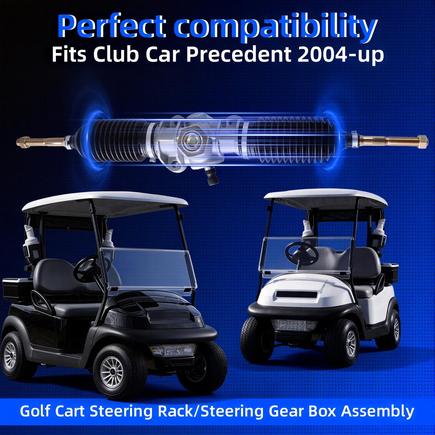 Mixopoly Golf Cart Steering Gear Box Assembly for Club Car Precedent, Onward and Tempo 2004-up G/E Models, Replaces OEM 102288601 103679701