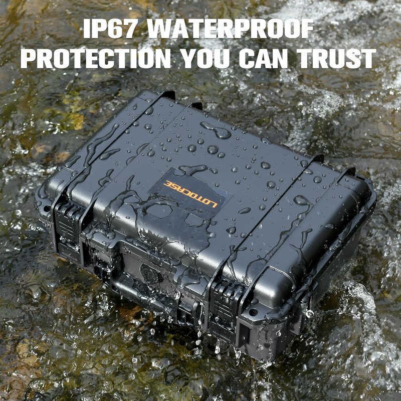 LOTOCASE Case for NOCO Boost GB50 – Waterproof Hard Shell Carrying Case with Custom Pre-Cut Foam, Shockproof Protective Travel Box Compatible with Boost GB50 UltraSafe Jump Starter