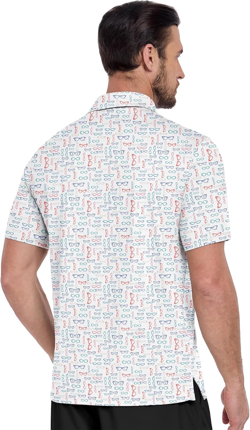 ZITY Men's Golf Polo Shirt - Short Sleeve Moisture-Wicking Performance | Casual Print Patterns
